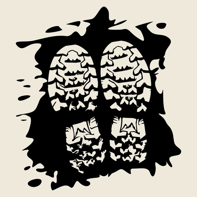 Twin Trails - Schuhprints [Schwarz]