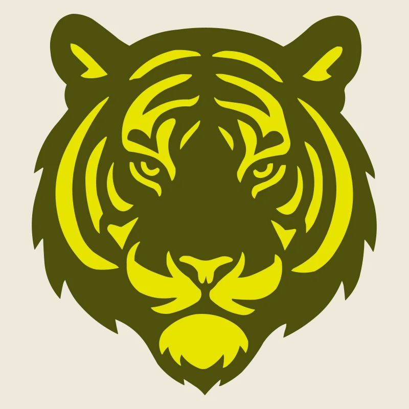 Tiger Kopf  Silhouette