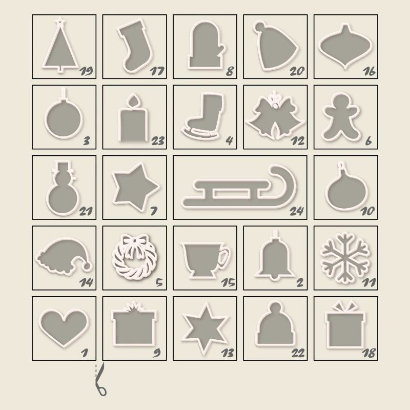 Adventskalender (Türchen ausschneiden)