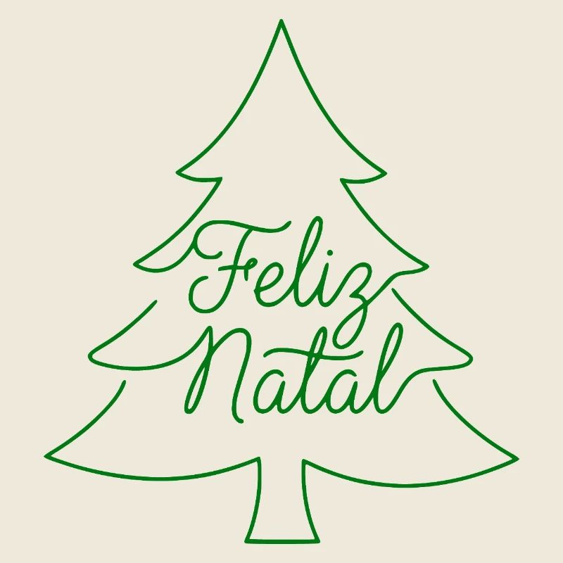 Conception du sapin de Noël Feliz Natal