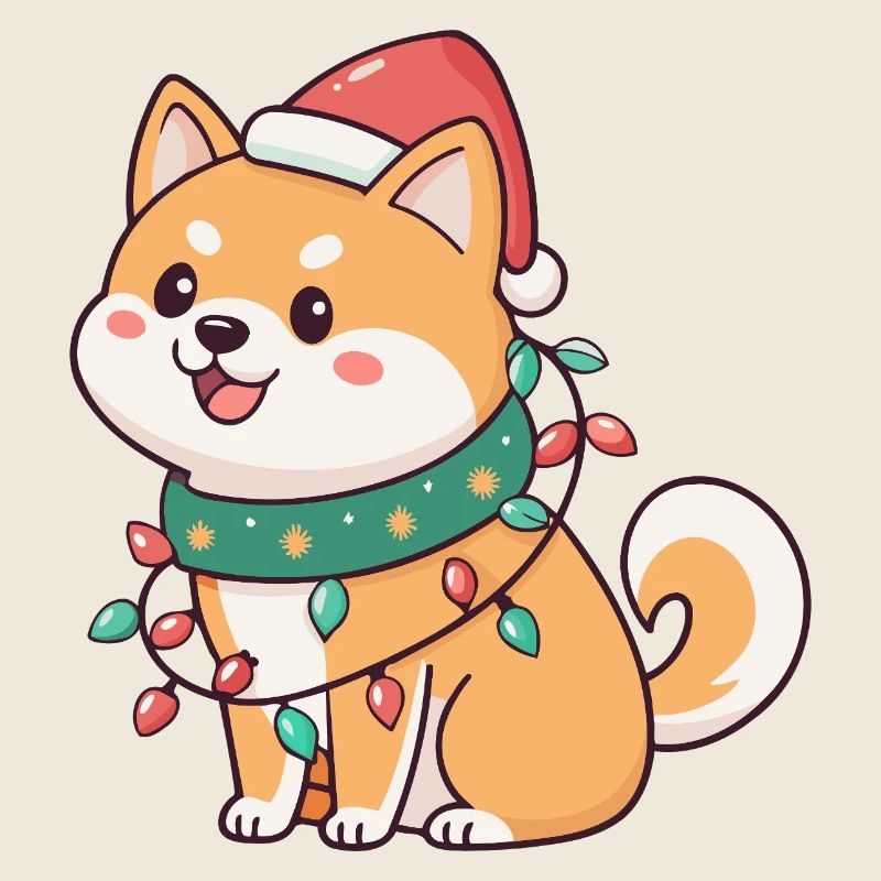 Bright Festive Shiba