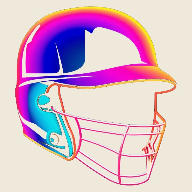 Casque de baseball style années 80