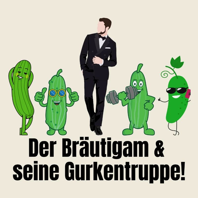 Bräutigam und Gurkentruppe
