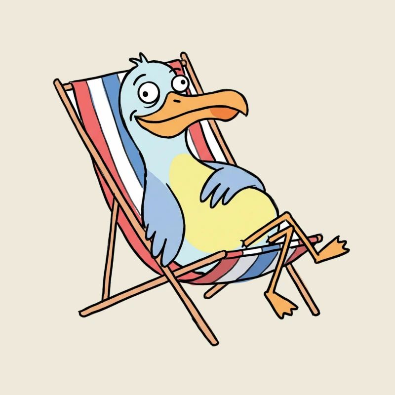 Relaxed beach pelican