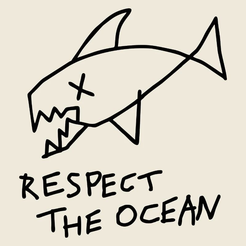 Ocean Graphic Respektieren Sie den Ozean
