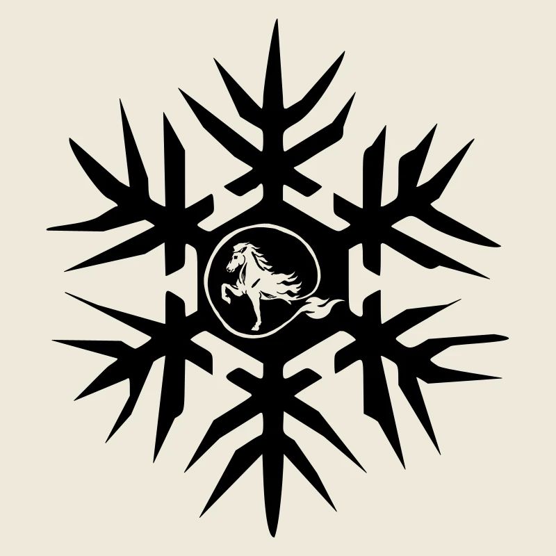 Cheval islandais dans le cristal de glace Winterisi