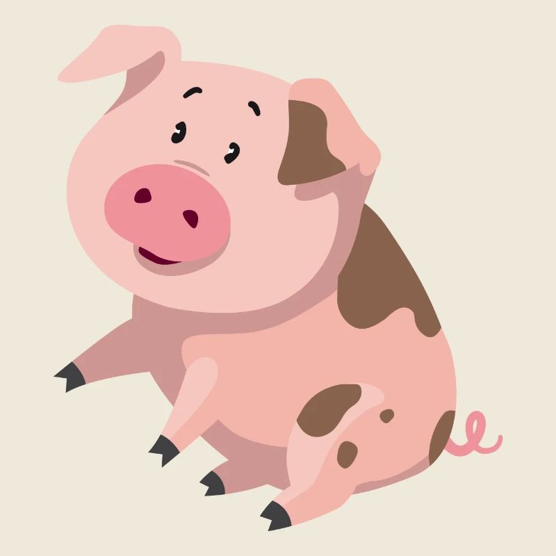 Petit Cochon Illustration – Motif d’animal mignon