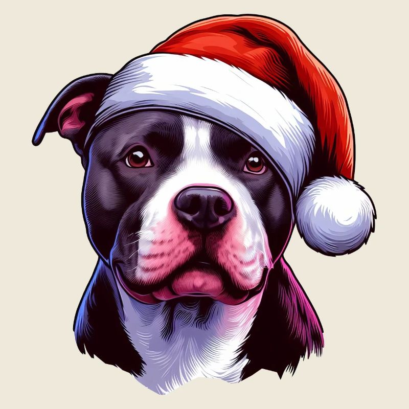 Pitbull Weihnachtsmann