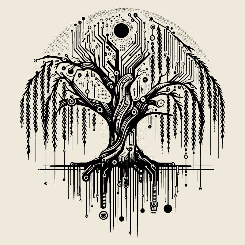 Technologie Lebensbaum Platine Weide