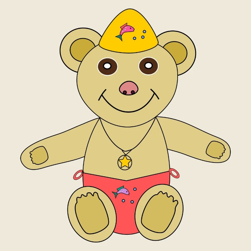 Mein Teddy geht baden