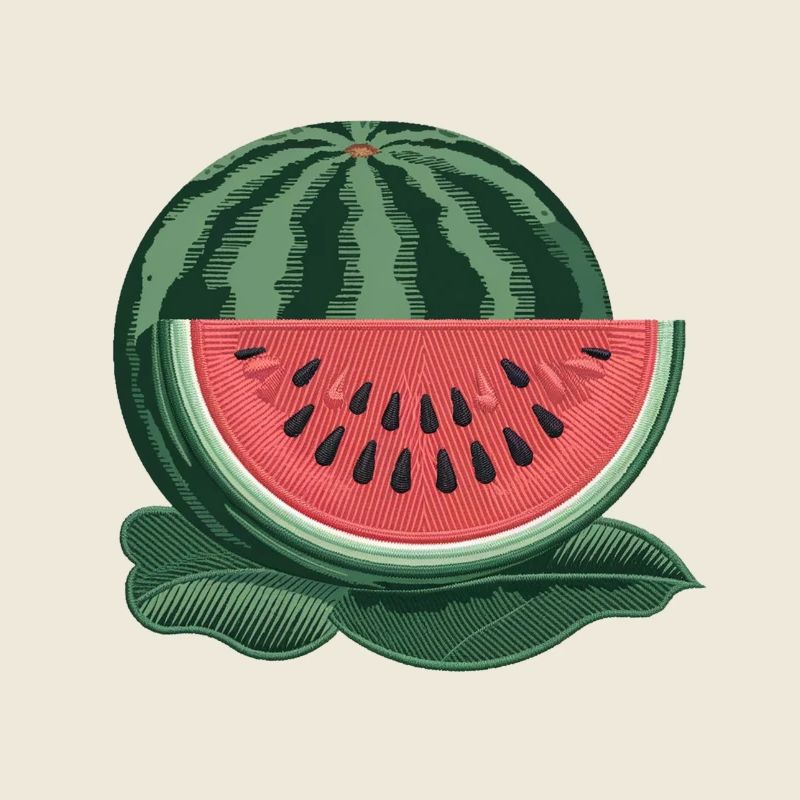 Embroidered watermelon