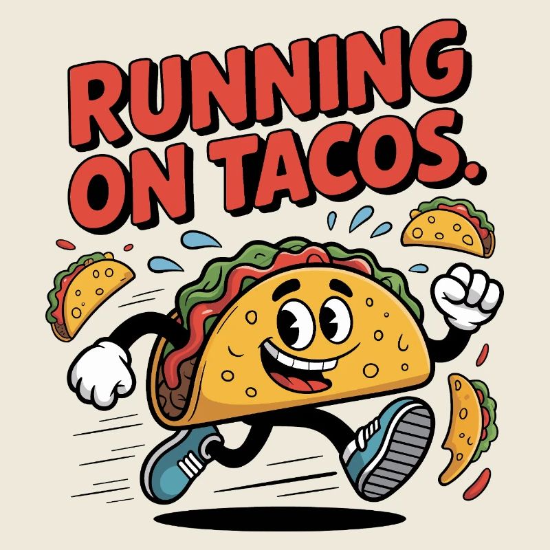 Running taco animation for fun and exercise