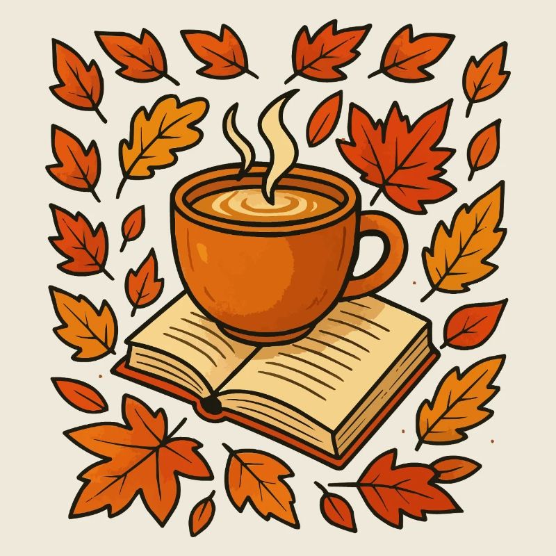 Herbstlese: Kaffee & Buch