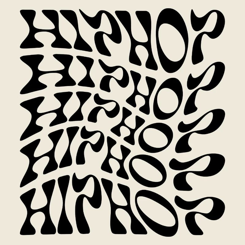 Hip Hop liquid wavy logo pattern