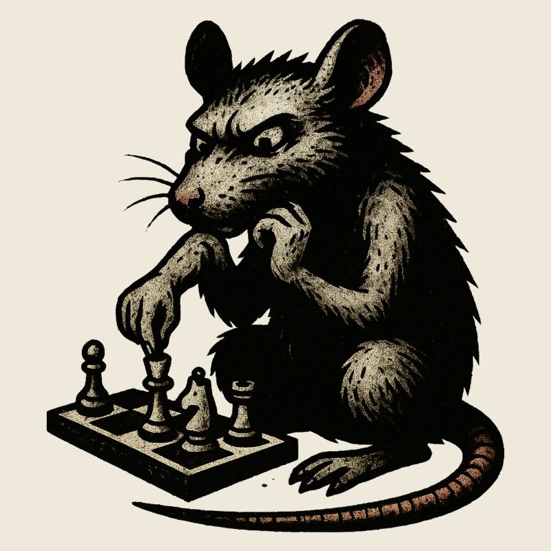 Rat at the chessboard