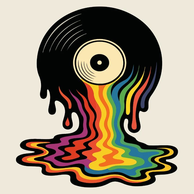 Melting Rainbow Vinyl Eye