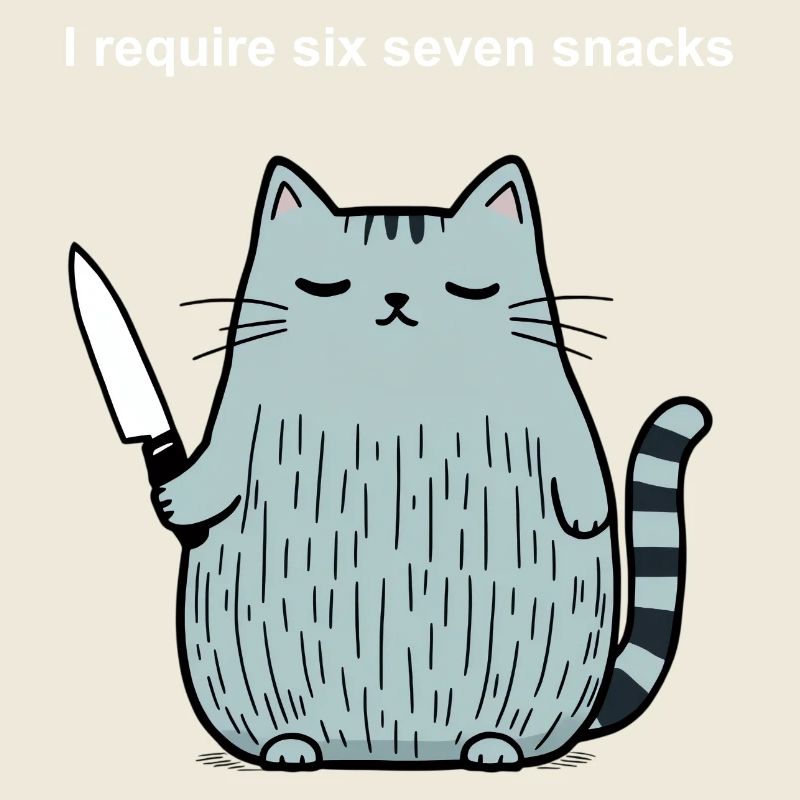 6-7 Mème Internet 6 7 Snack Cat