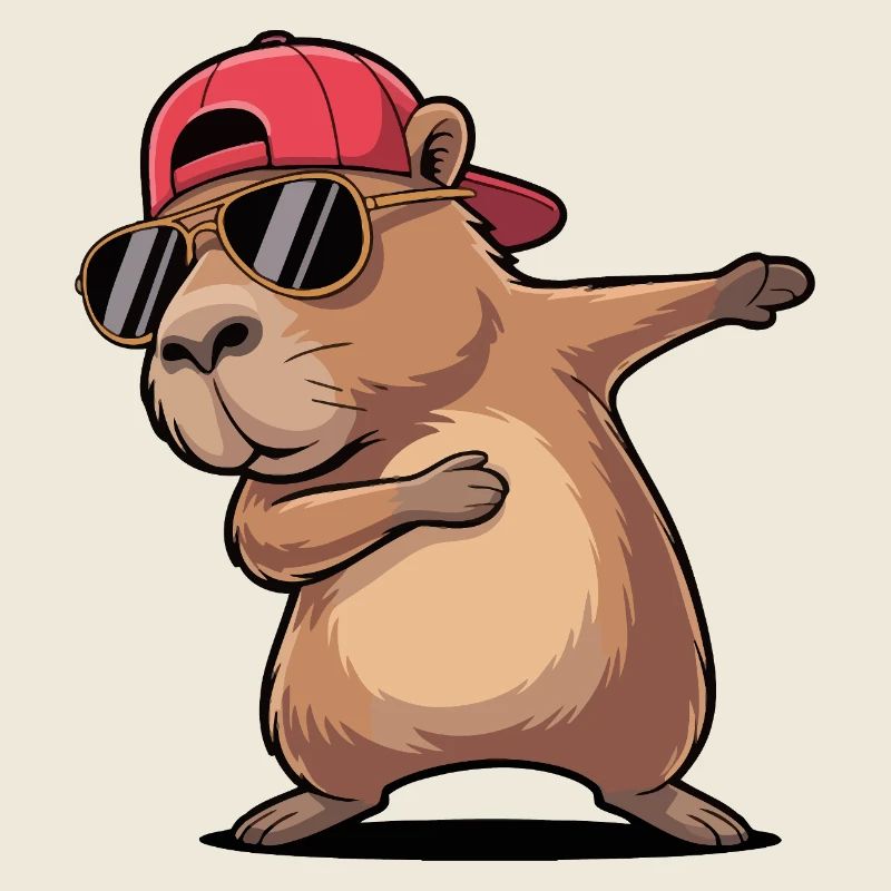 Cooles Capybara-Dabbing