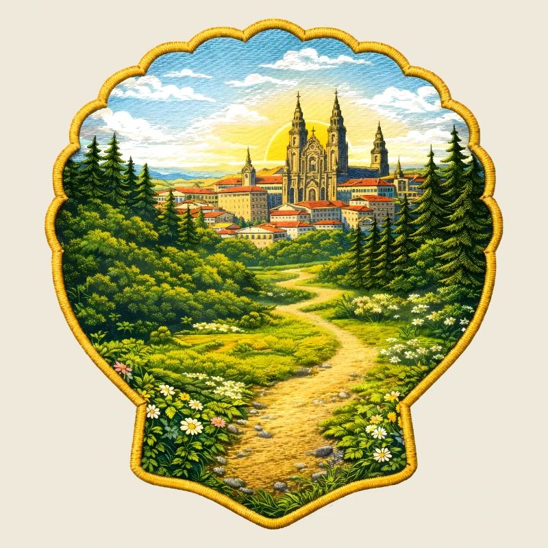 Camino de Santiago Patch Illustration