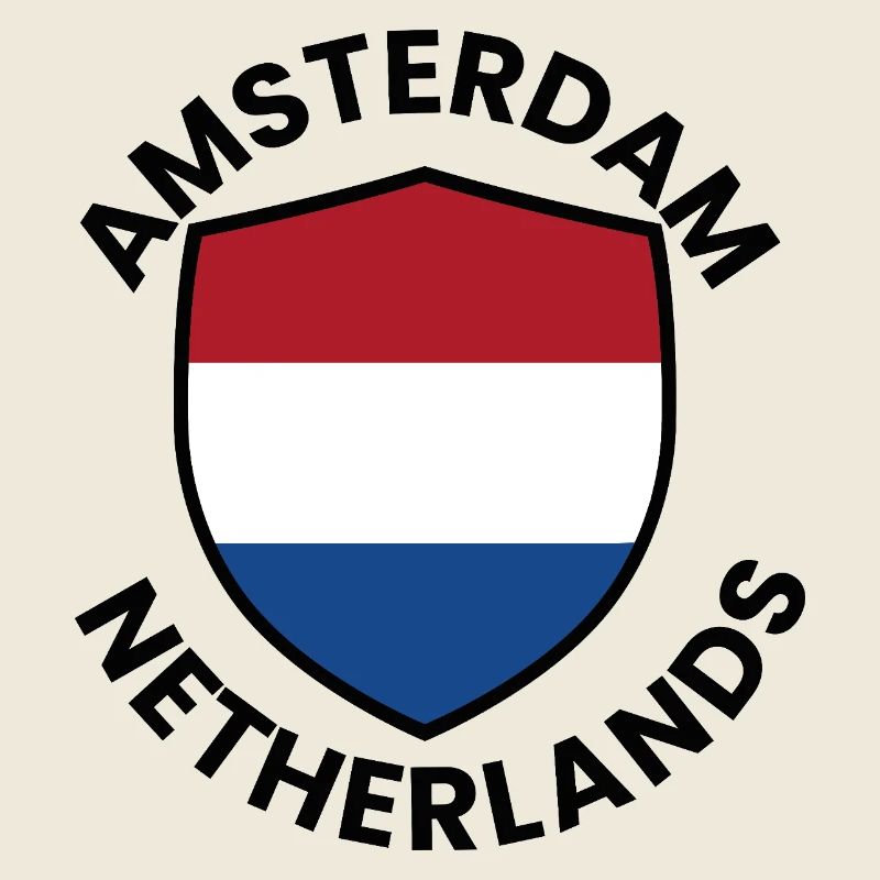 Amsterdamer Schild Niederländische Flagge