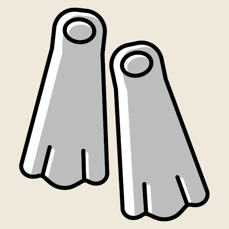 Plongeur à ailettes de plongée