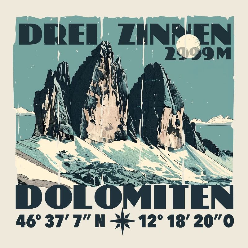 Souvenir de randonnée dans les Dolomites des Trois Pics de Lavaredo