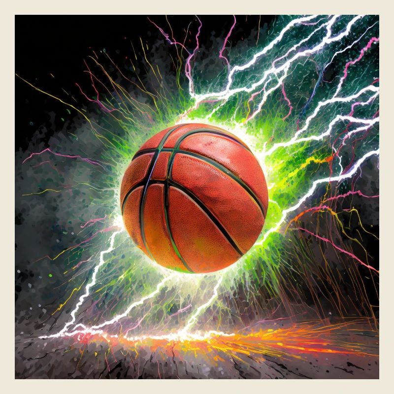 Basketball mit Blitz