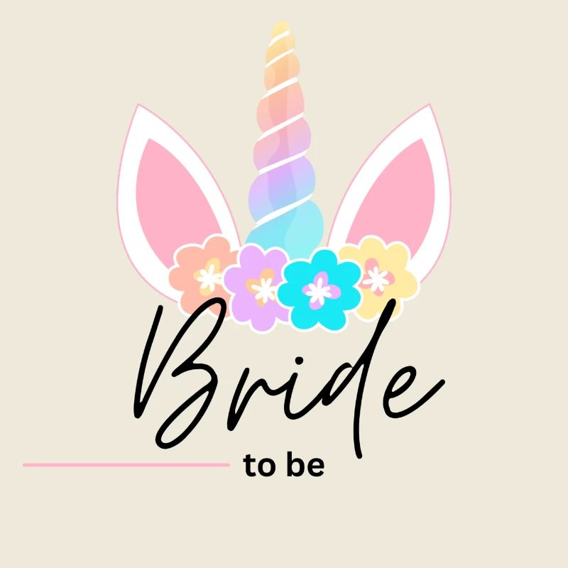 Future mariée avec couronne de licorne