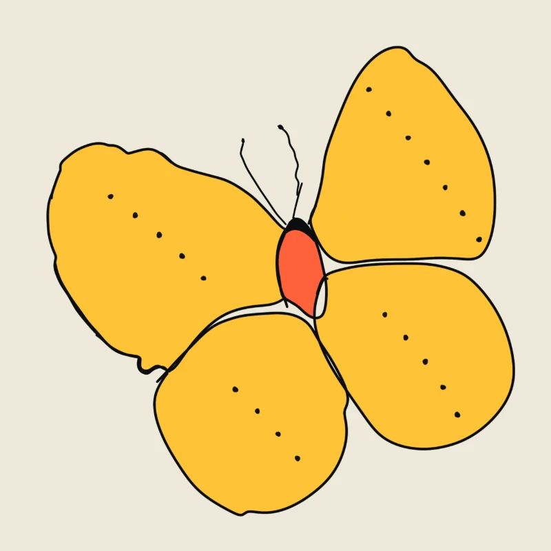 Ein Gelber Schmetterling