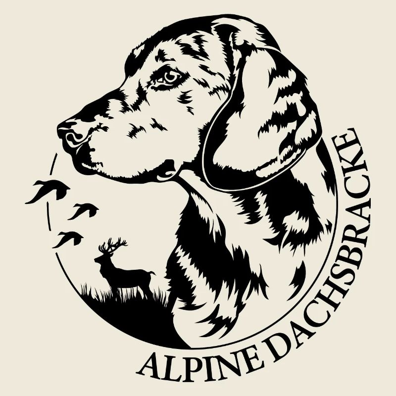 ALPINE DACHSBRACKE Hundeportrait Jagdhund Wilsigns