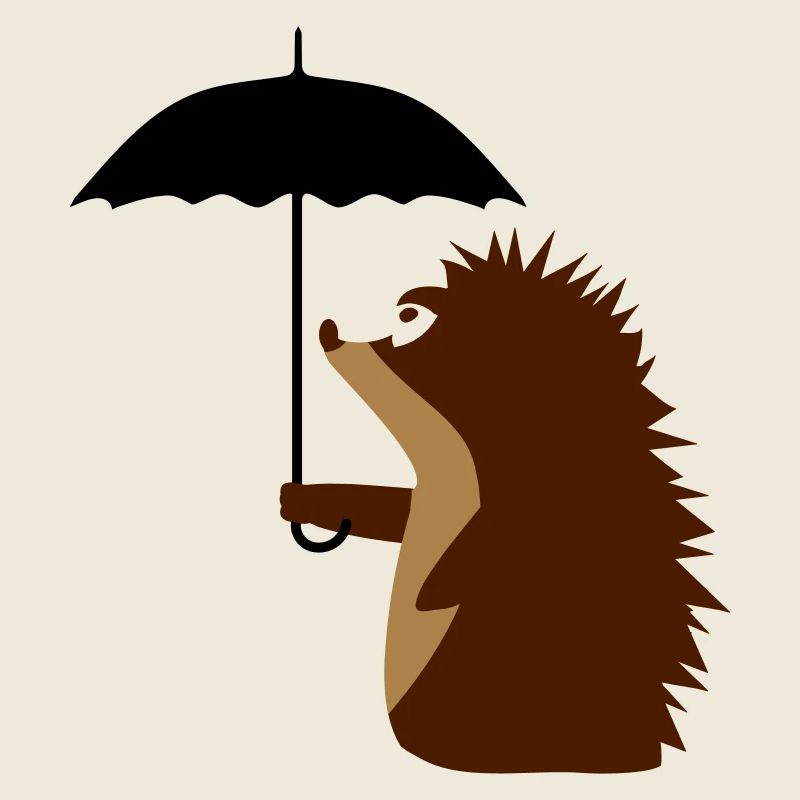 Igel mit Schirm