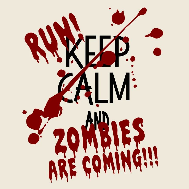 Reste calme et cours! Les zombies arrivent Halloween