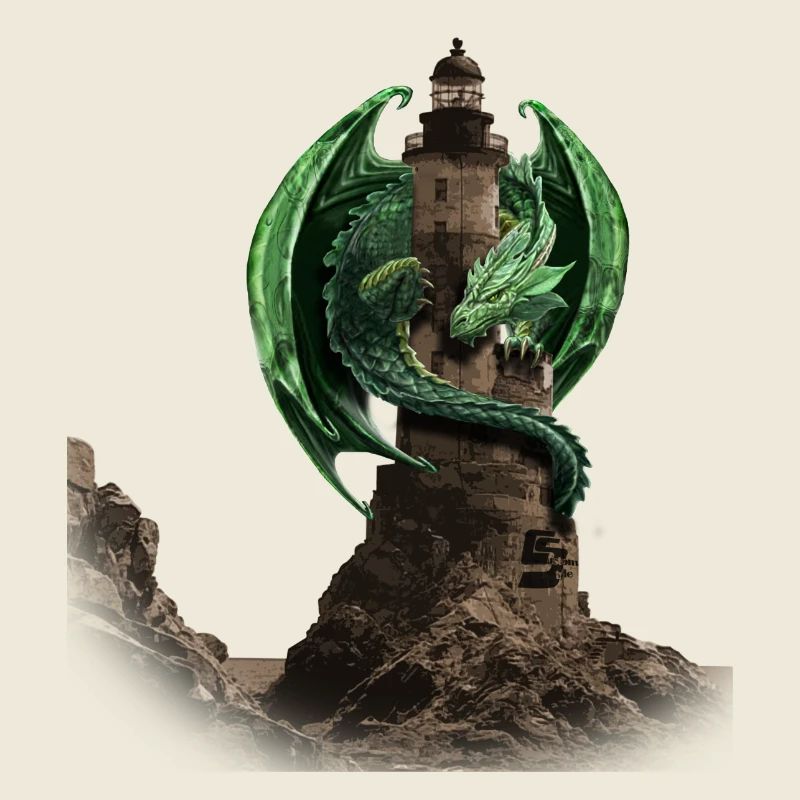 dragon lighthouse by customstyle