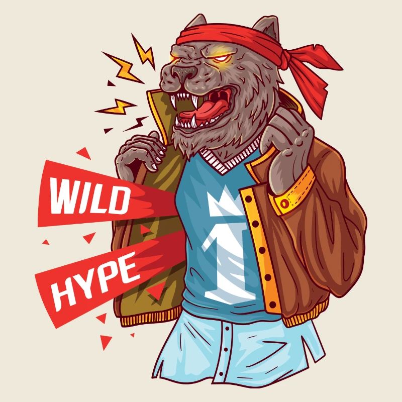 Wolf with current attributes of masculinity