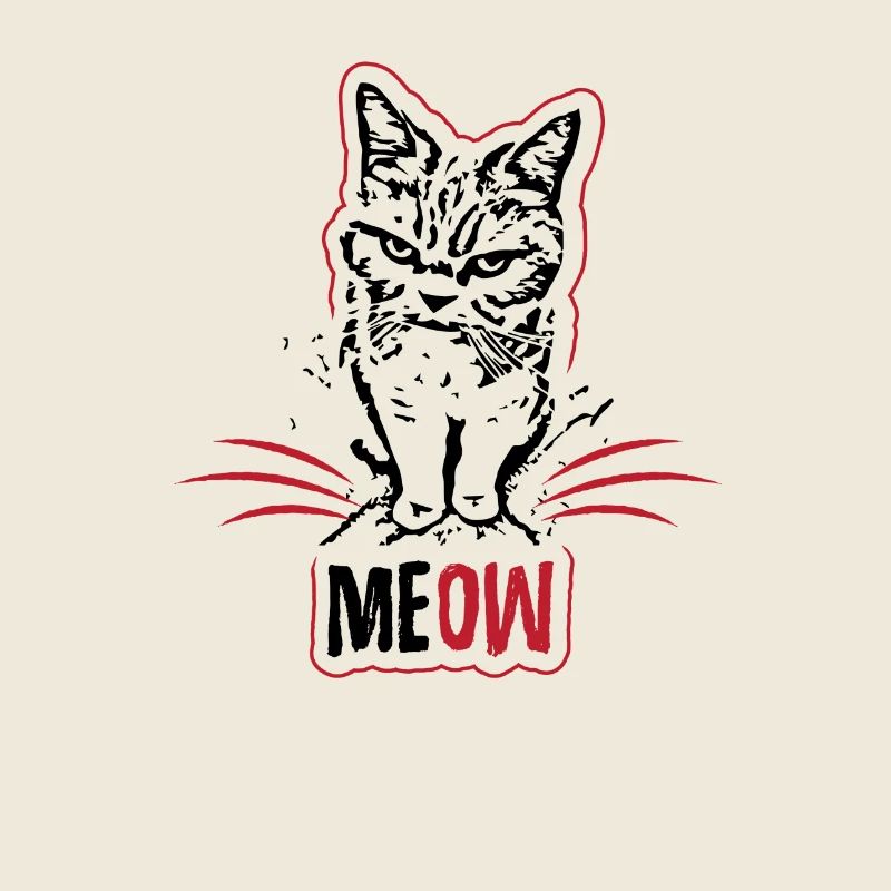 Katze böse angry Katzen Miau Katzenhalter Geschenk