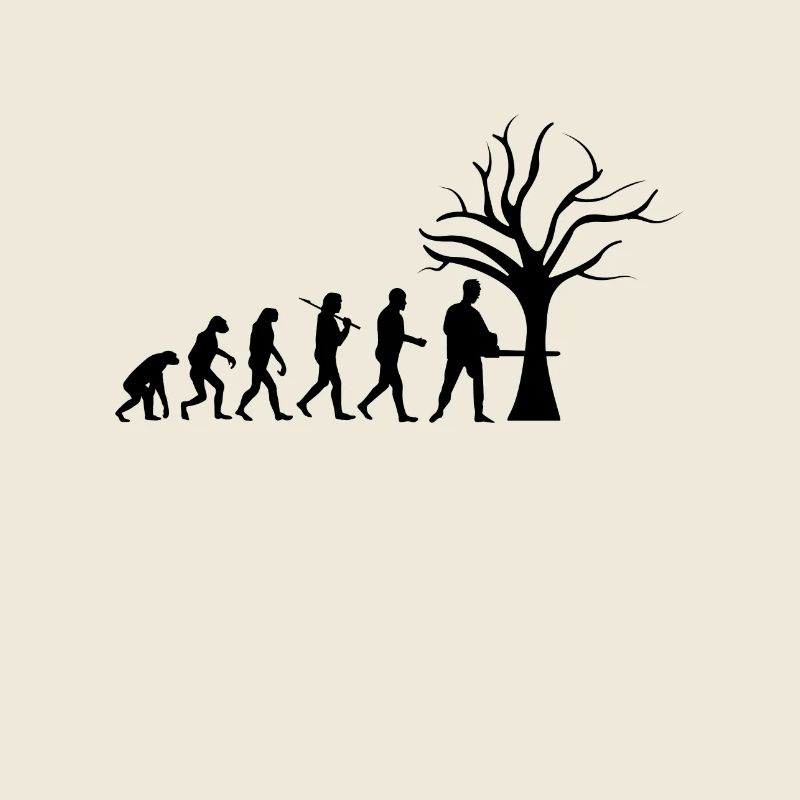 Forestry Tshirt evolution funny gift