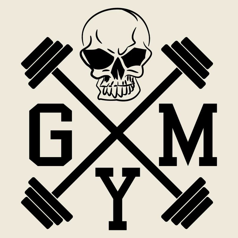 Haltères GYM culturisme Crâne 1c