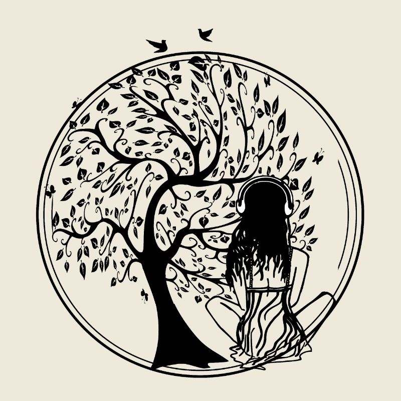 Tree Silhouette Ohrhörer