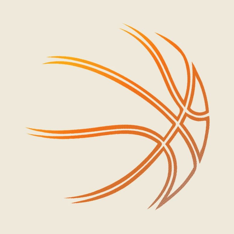 Feuerorange Basketballlinien