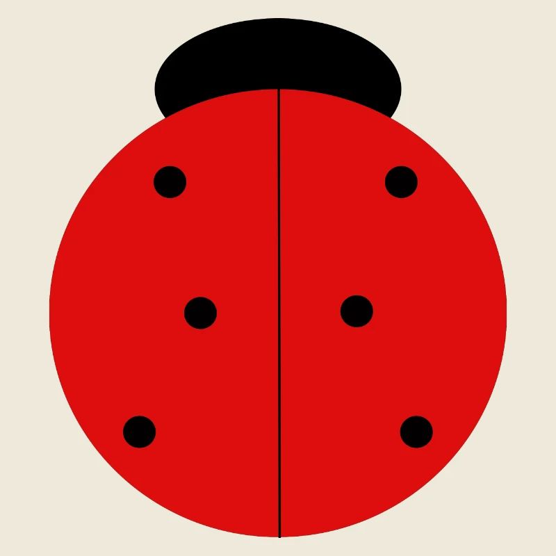 Coccinelle Rouge à Points Noirs