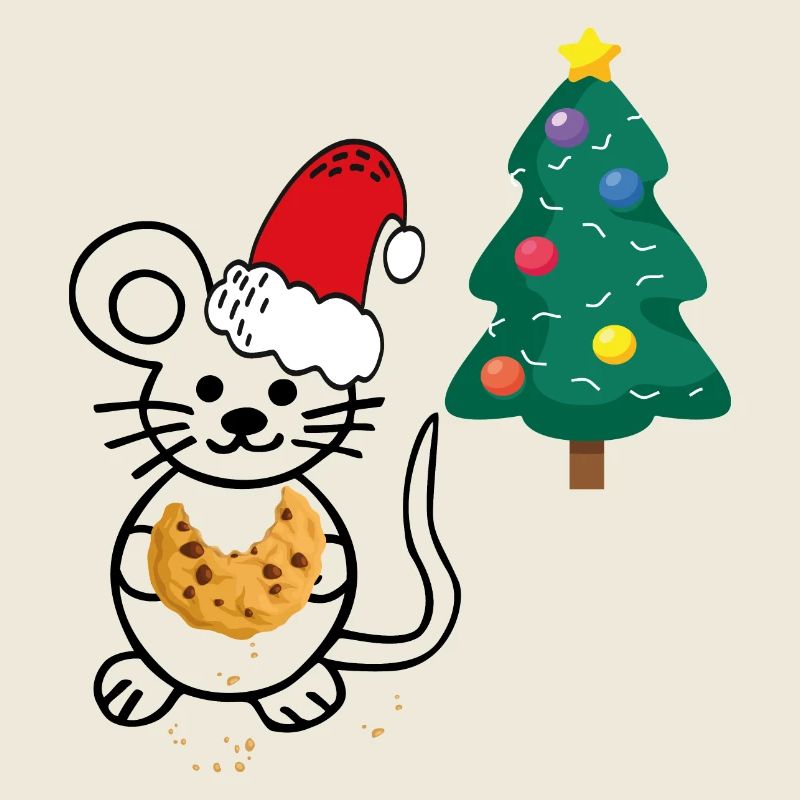Weihnachten, Tannenbaum, Maus