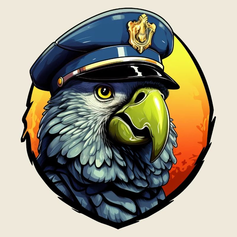 Perroquet de la police