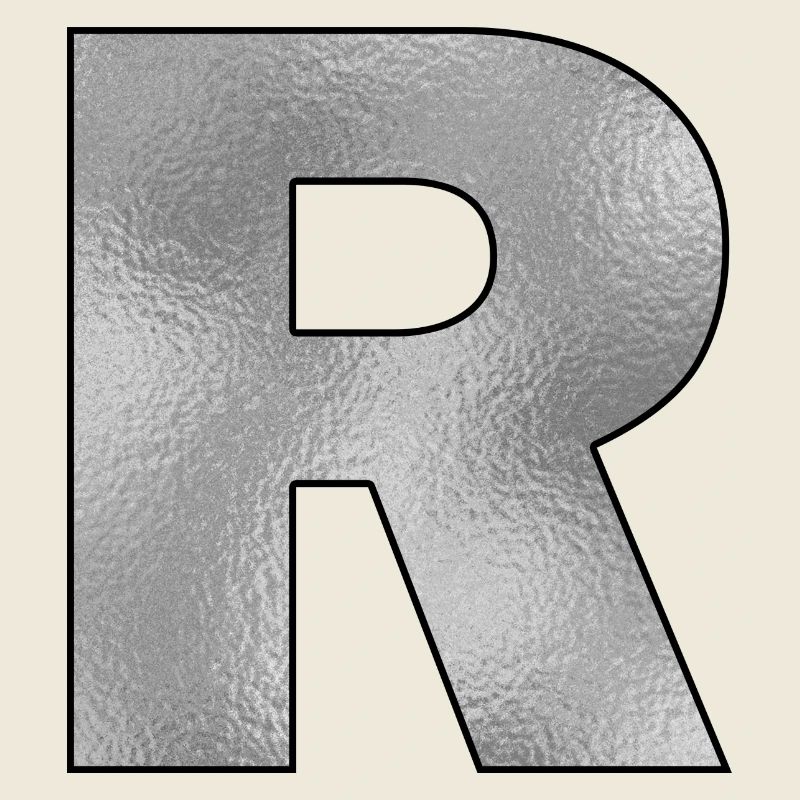 Buchstabe R Silber