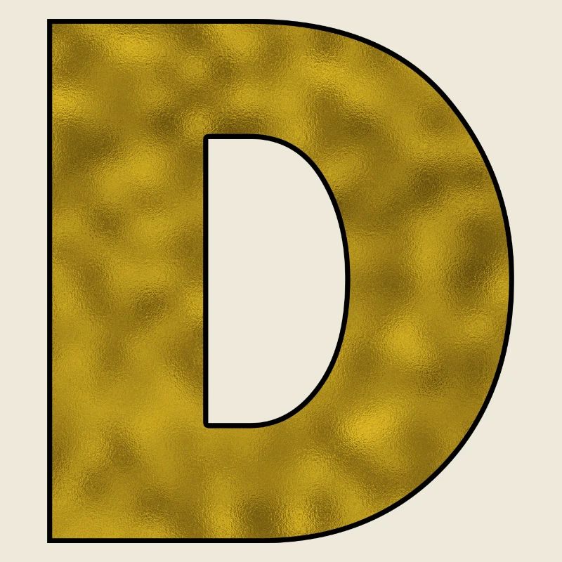 Buchstabe D Gold