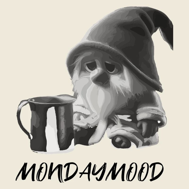 Mondaymood - Morning grouch black and white