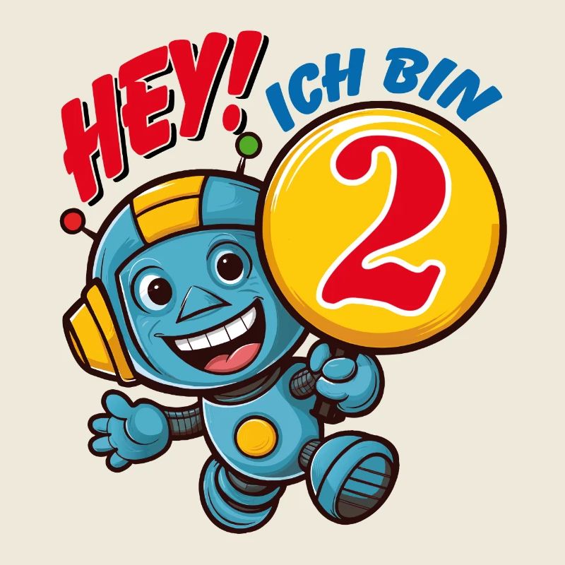 Zwei Jahre kleiner Roboter Kindergeburtstag