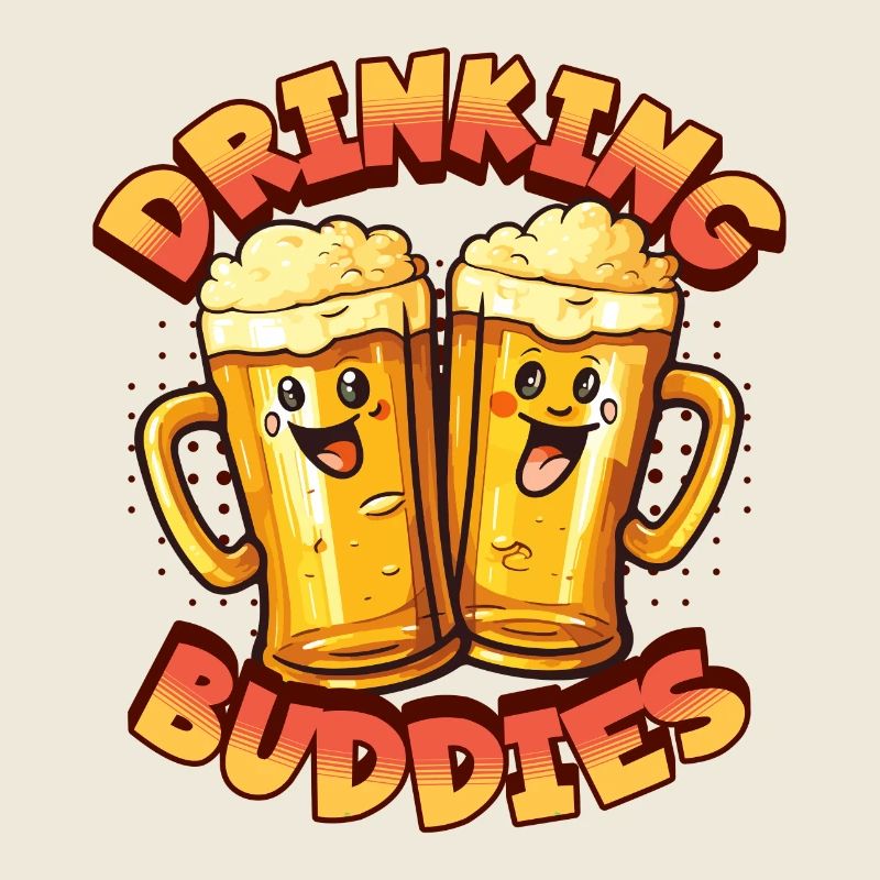 Beer Drinking Buddies Partnerlook Beer Mugs Funny
