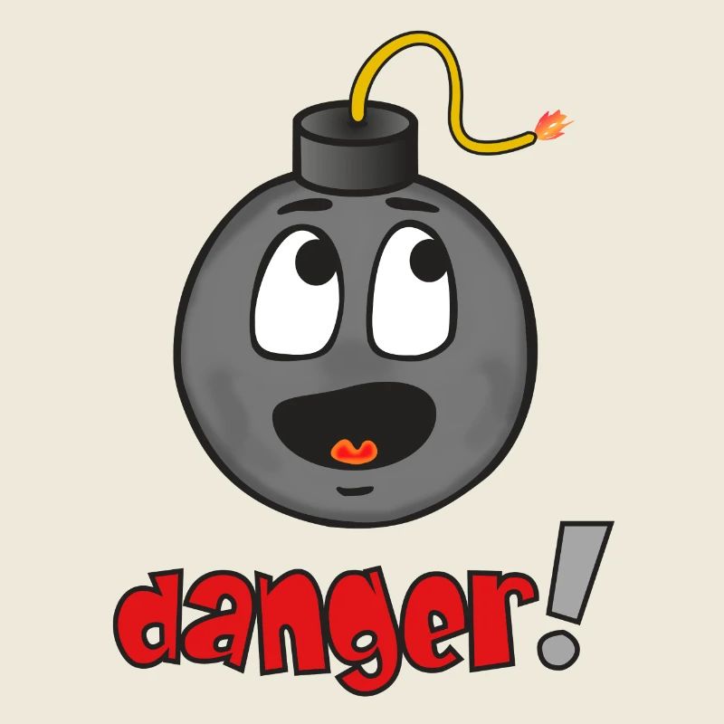 Danger Explosive Face - Funny Emoticon