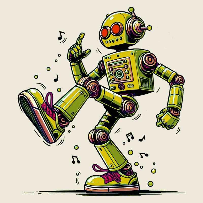 Extraterrestrial alien robot dances