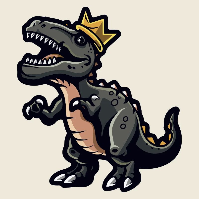 Dinosaurier T-Rex Cartoon Krone